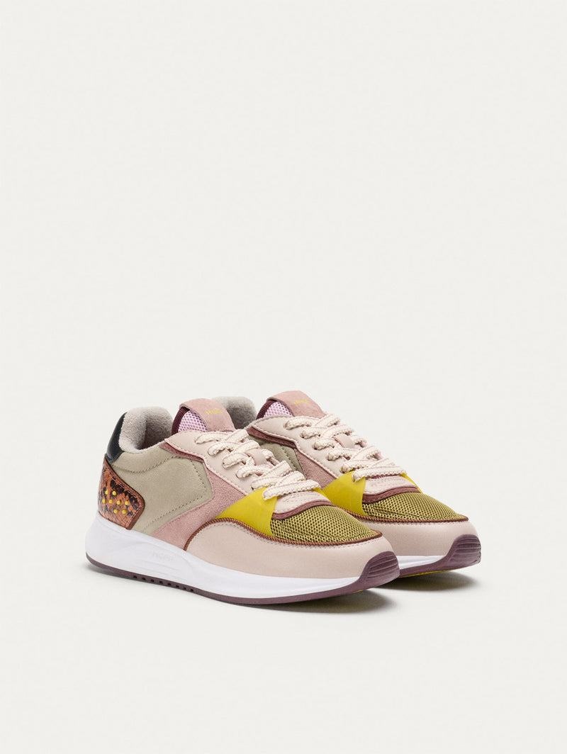 HOFF DISTRICT BOURBON Sneaker Damen Rosa Gelb Grau | XDZJWE865