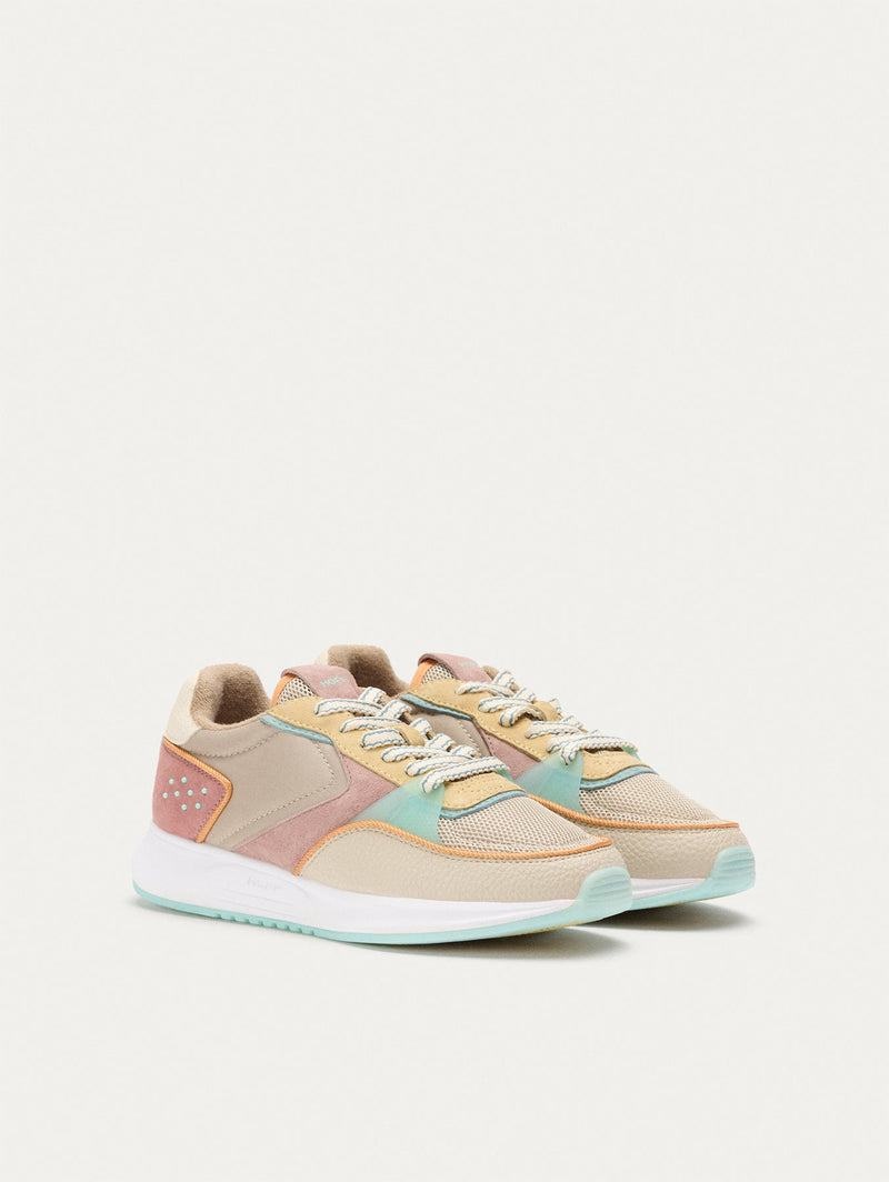 HOFF DISTRICT CARNABY Sneaker Damen Beige Rosa Gelb | KAWRTY321