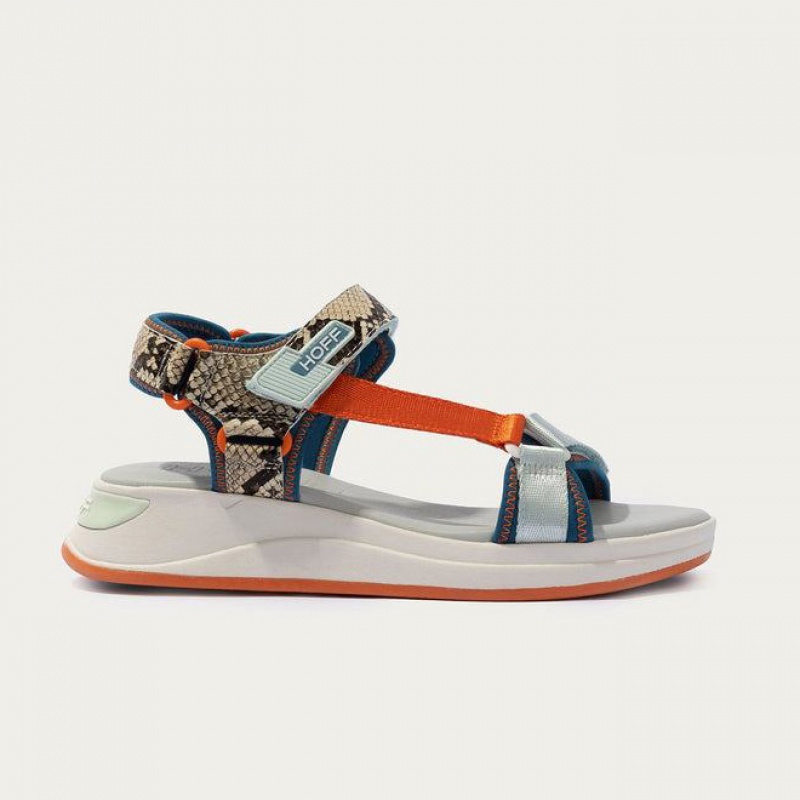 HOFF ISLAND SEYCHELLES Sandalen Damen Blau Mehrfarbig | EXMNQA723